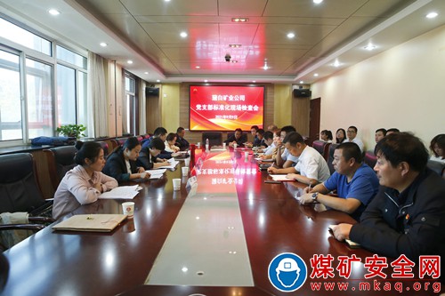 礦業公司黨支部標準化規范化建設互檢小組到蒲白建新煤化檢查指導工作