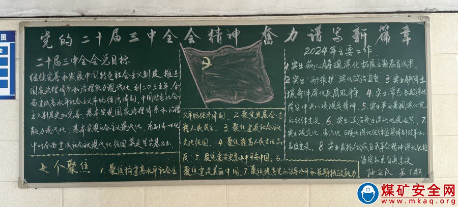 多彩板報展風采  全會精神印我心——觀文煤礦開展黨的二十屆三中全會精神黑板報宣傳活動